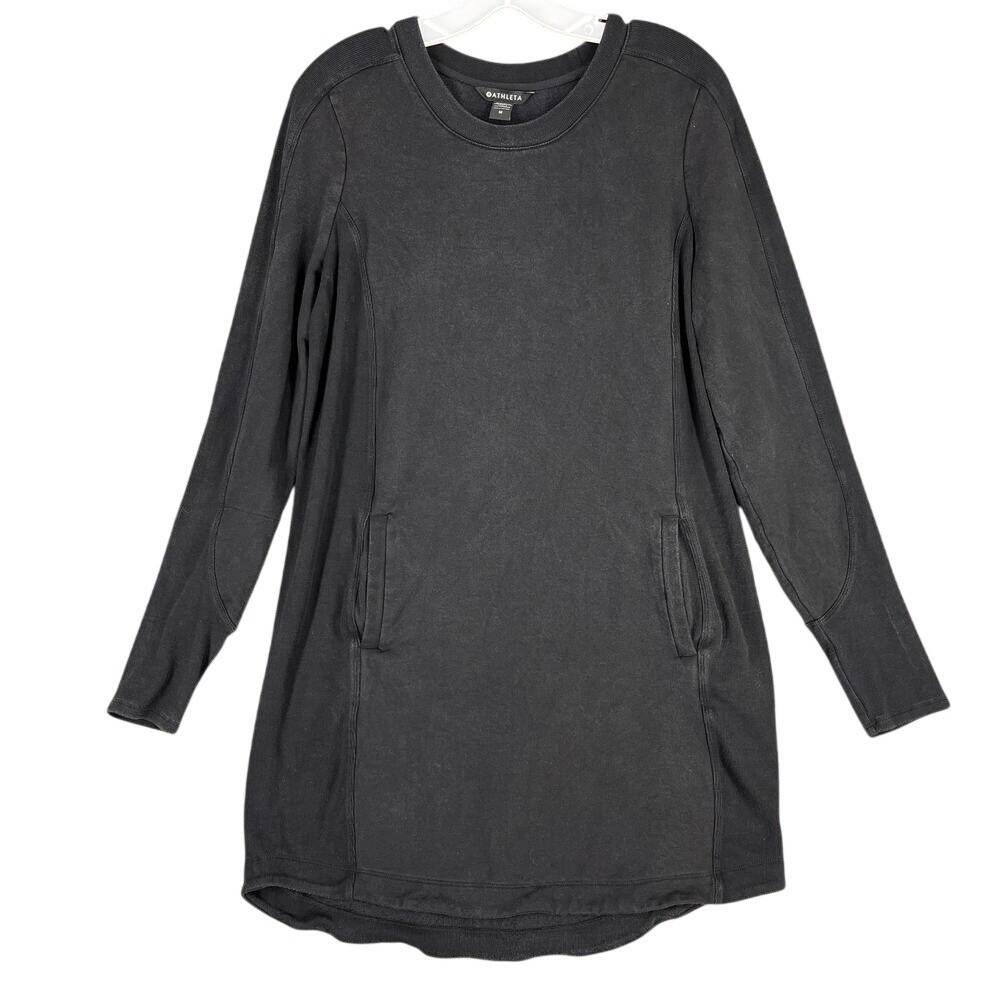 Athleta Balance Dress Women M Sweatshirt Athletic Lounge Minimal‎ Clean Fit